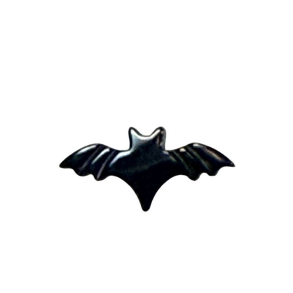 Black Bat Earring Topper 18G/16G internally threaded